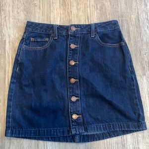 Hollister button down ultra high rise skirt